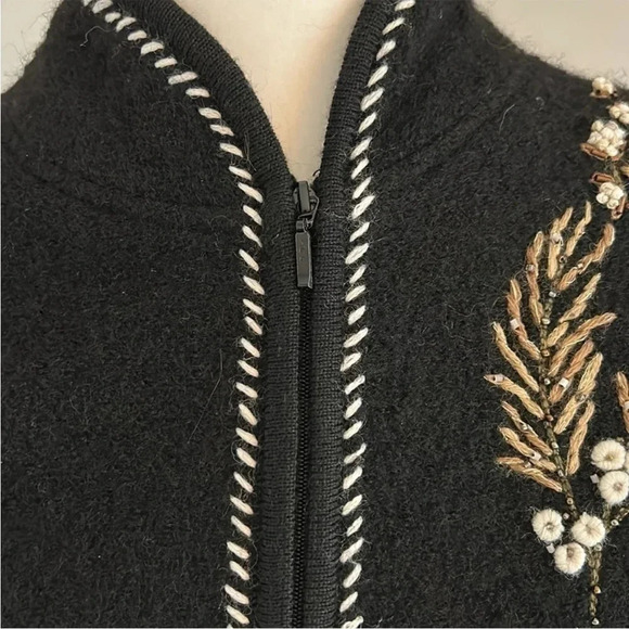 Coldwater Creek Black Boiled Wool Jacket - Picture 7 of 7